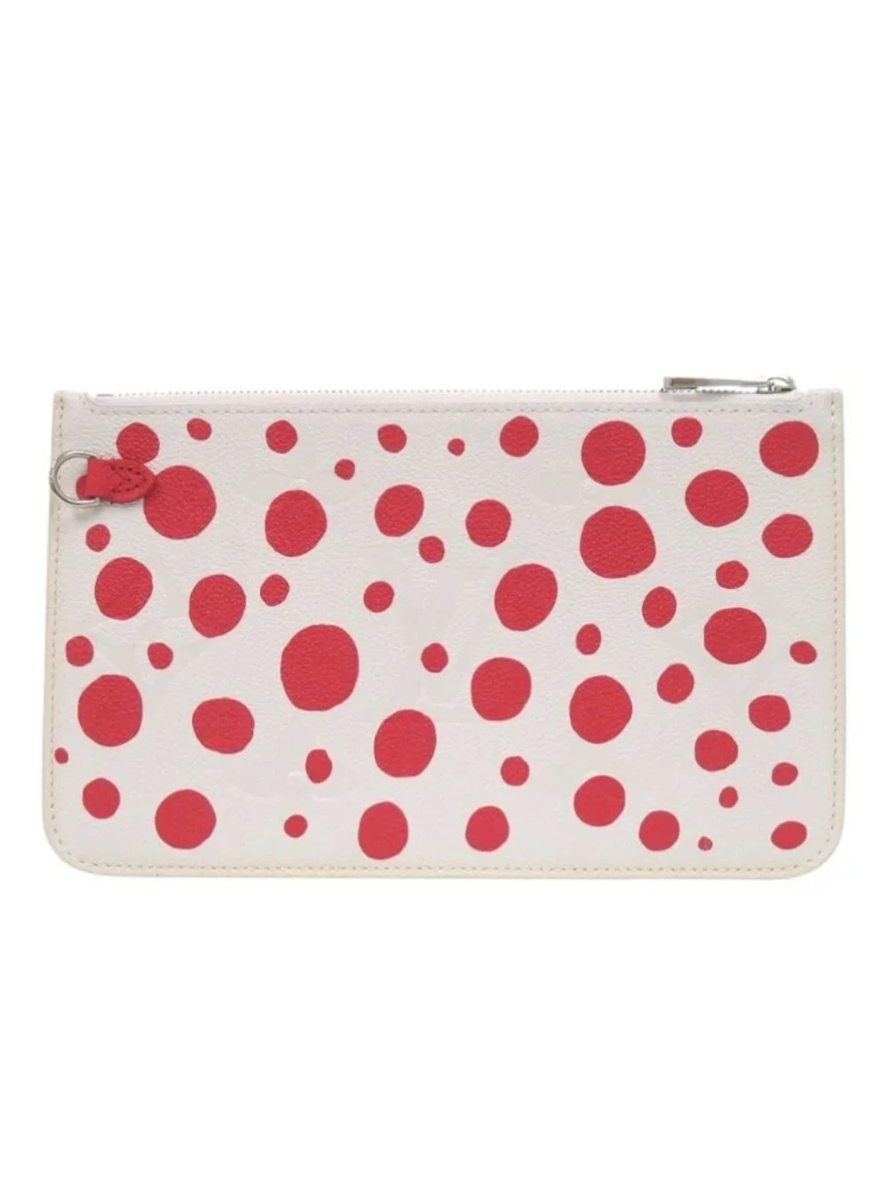 Louis Vuitton Neverfull Pouch Yayoi Kusama Dot Infinity Leather White